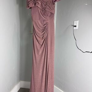 JS Collection sparky rose gold gown